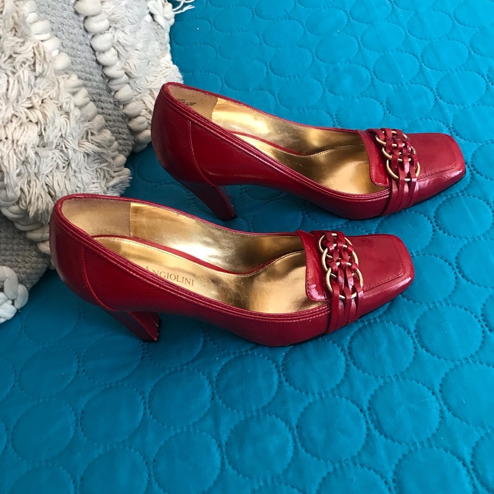 Red Patent Heels